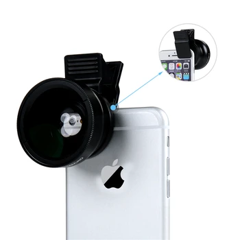 TOKOHANSUN Novi HD 0.45 x Super širokokotni Objektiv + 12,5 x Super Macro Leča za iPhone 7 8 Plus Samsung Huawei Xiaomi objektiv Kamere Kit