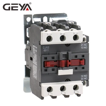 GEYA Industrijske AC Kontaktor Magnetni Din Rail CJX2 3Phase 50A 40A 65A 1NO1NC Telemecanique Kontaktor AC 220V ali 380V