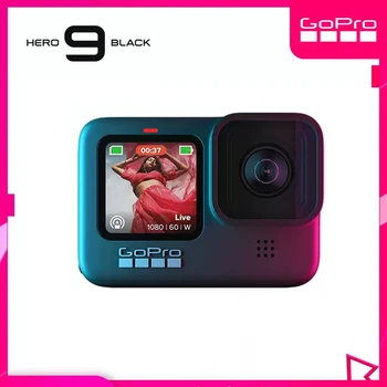 GoPro HERO9 Črn Podvodno delovanje Fotoaparata 4K 5K z Barvo Prednji Zaslon, Šport Cam 20MP Fotografije, Live Streaming Go Pro JUNAK 9