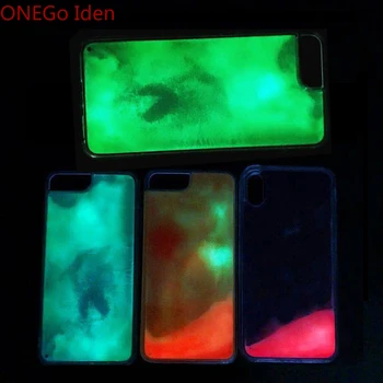 Noctilucent Neon Pesek Živim ohišje za Samsung Galaxy note 10 pro 8 9 S9 S10 plus A9 A8 J6 A70 A50 A30 A20 A10 Dinamično pokrov