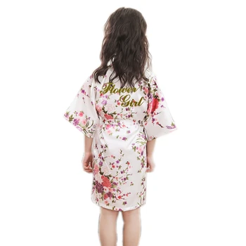 Cvet Dekle Haljo Kratek Kimono Kopalna Halja Halja Seksi Priložnostne Svoboden Sleepwear Nightgown Pol Rokav Proti-vrat Domov Oblačila Pižami