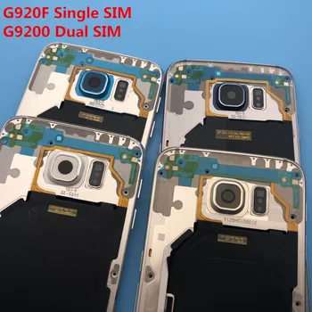 S6 Zamenjava Sredini Okvirja Okvir tipkovnice, Ohišje Ohišje Za Samsung Galaxy S6 G920 SM-G920F G9200 En/Dual SIM