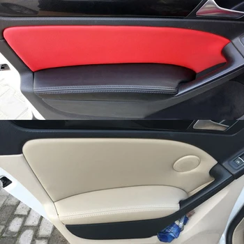 Za VW Golf 6 2010 2011 2012 2013 4pcs Vrata Avtomobila Armrest Plošča Mikrovlaken Usnje, usnjeni zaščitni Pokrov Trim