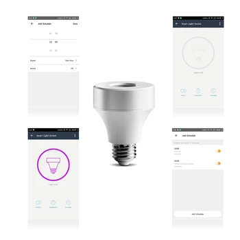 E26 E27 LED Wifi Nadzor Žarnice Znanja Preklop Svetilko Imetnika Brezžično Smart Svetilke, Vtičnice, Žarnice pretvornik za Android/IOS