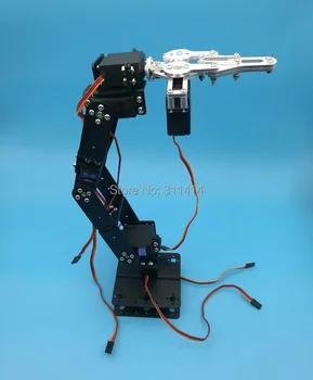 1set DIY 6 DOF 3D-Vrtenje Kovin Mehanska Robot Manipulator Roko Komplet Za Smart Avto Arduino Dele Robota Učno Platformo