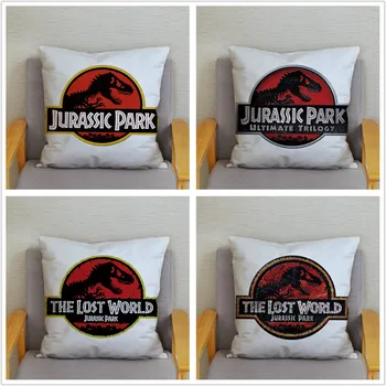 Jurassic Park, Dinozaver Tiskanja Vrgel Blazino Kritje Super Mehki Pliš Blazine Pokrov 45*45 Prevleke Kavč Doma Dekor Zapnite