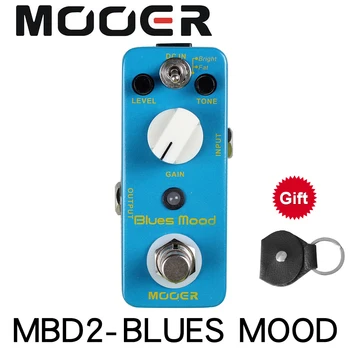 MOOER MBD2 Modri Razpoloženje Kitara Pedal Blues Stil Overdrive Kitara Učinek Pedal 2 Načini(Svetlo/Maščobe) True Bypass Polno Kovinsko Lupino