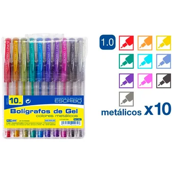 Gel Peresa, 10 barv, črnila, kovinski gel praktično shranjevanje, šole, Material, orodja za risanje, fine marker