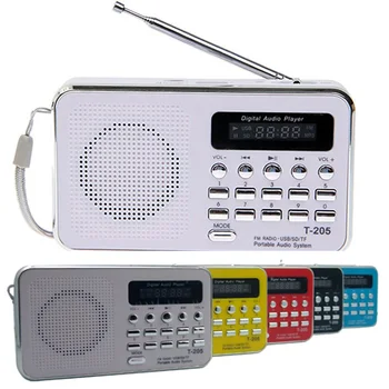 LEORY T-205 Prenosni Digitalni Stereo Radio Kampiranje Pohodništvo na Prostem Šport Hi-fi Zvočniki Digitalni Multimedijski Zvočnik FM Radio