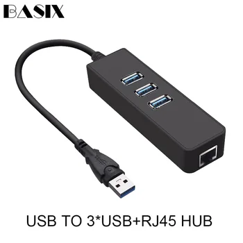 Basix USB Ethernet Adapter USB 3.0 Omrežno Kartico za RJ45 Lan za PC Windows 10 RJ45 Gigabit Network Adapter Usb, Ethernet