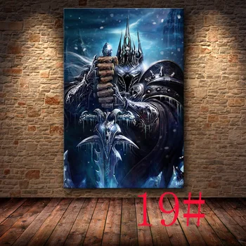 Plakat Dekoracijo Slikarstvo World of Warcraft 8.0 Zemljevid na HD Platno Platno Slikarstvo Cuadros Wall Art Platno