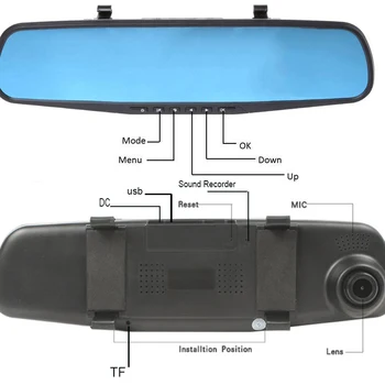 Msanzeo Avto Kamera Samodejno DVR za 2,8 palčni LCD-Dash Cam Avtomobilov Dvr Snemalnik Video Registrator FHD 1080P Night Vision Kamere