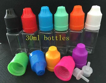 500pcs Kvadratni Steklenico, Eterično Olje 30ml prazne Steklenice, Plastične Kapalko E tekočine Steklenico Z Childproof Varnost Skp Za Ecig