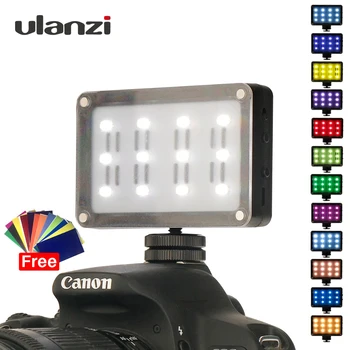 CardLite Mini Prenosne Video Kamere LED Luč za DSLR Canon, Nikon s Filter, 12 Barvni Gel Zatemniti Led Razsvetljavo Fotografia