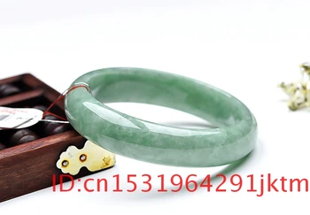 Jade Bangle Zapestnica Naravne Ženske, za Moške, Modni Zeleni Čar Kitajski Amulet Nakit 5A+ Darila