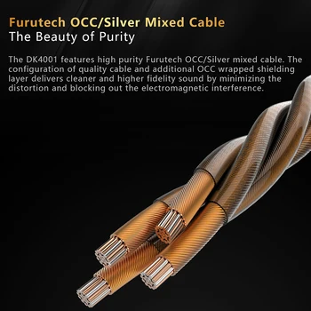 DUNU PLEMENITO Original Slušalke Kabel DK4001 Furutech OCC Srebrna mešana žice s 4 Hitro Preklapljanje Priključki MMCX/0.78 MM