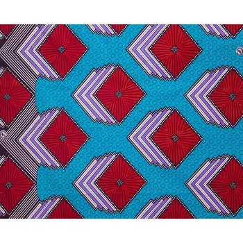Ankara Afriške Natisne Mozaik Tkanine Pravi Vosek Dihanje Blok Tissu Za Ženske obleke Šivanje Obrti DIY Material Poliester