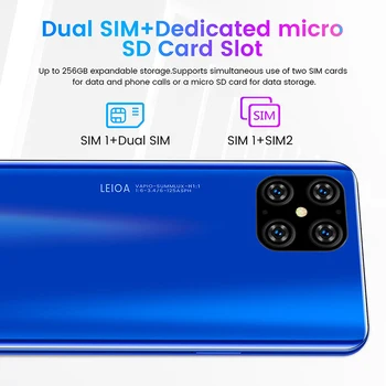 2020 Nova Globalna Različica i12 Telefon 10 Core 8 + 256G Dual Sim Dual Pripravljenosti 7.2 Palčni Full Screen Ultrabook Mobilni Telefon Omrežju 4G