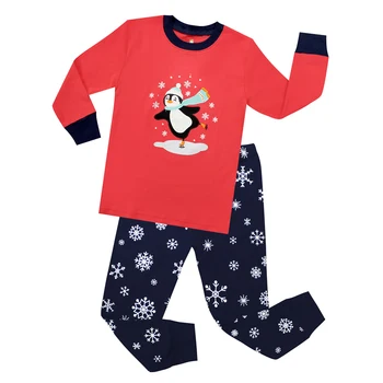Otroke Božič Pingvin Sleepwear Otroci Vesel Božič Snežaka Pižamo Določa Baby More Fantje Pijamas Dekleta Pižame