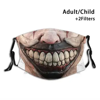 * Najboljši Prodajalec * Twisty Nasmeh Obraz Masko Usta Odrasli Otroci Stroj Smešno Masko S Filtrom Twisty Klovn Nasmeh Groza Strašne