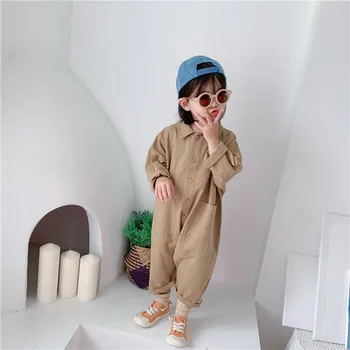 Otroci Oblačila Jumpsuit 2020 Jeseni Novi Fantje Dekleta Priložnostne Pismo Orodje Denim Baby Otroci Oblačila Japanes & Korejski