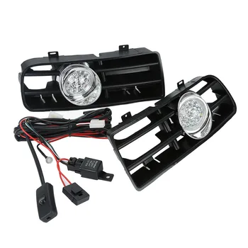 Sprednji Spodnji Strani Odbijača, Luči za Meglo Rešetka Za 99-04 VW MK4 Golf GTI 6000K Bela LED Odbijača Vozne Luči za Meglo Rešetka