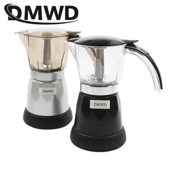 DMWD Električne Moka Pot italijanski Espresso Kavo Kavo Kavo Približno 300 ml aparat za Kavo Pot Percolator Kave orodja 200V EU plug
