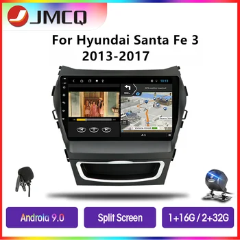 JMCQ Android 9.0 avtoradia Za Hyundai Santa Fe 3 Grand 2013-2017 Multimedijski Predvajalnik, GPS Navigaion Plavajoče okno Razcep Zaslon