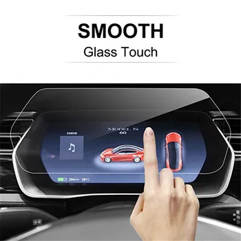 Za Tesla Model X/S Modela Avtomobilski Navigacijski Zaslon Patron in Armaturna Plošča Zaščitnik Zaslon Kaljeno Steklo Zaslona na Dotik 2PCS