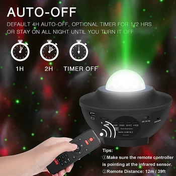 Novi Galaxy Projektor Svetlobe Nebo Somrak Star Ocean Val Projekcija Bluetooth Zvočnik Glasovni Nadzor Božič Projektor Svetlobe Nov
