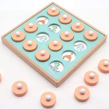 Spomin Puzzle Lesene Igrače Otrok Montessori Matematiko Zgodnje Izobraževalne Igrače za Otroke, 3D Uganke Interaktivni Memory Match Igra Šah