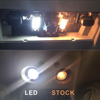 15pcs Canbus Bele Notranje Svetlobe LED, Paket Komplet Za Toyota Land Cruiser 2008-2016 Zemljevid Dome Trunk Škatle za Rokavice registrske Tablice Svetlobe