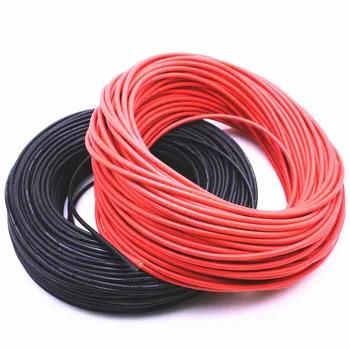 Visoka kakovost mehki kabel 10 m ekstra mehko visoko temperaturo silikonski žice 10 11 12 13 14 15 16 17 18 20 22 24 26 AWG