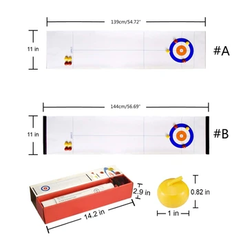 Zložljiv Mini Curling Tabela Curling Žogo Namizni Curling Igre Za Otrok Odraslih Fam W8EE