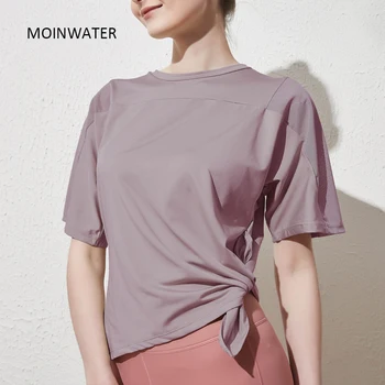 MOINWATER Nove Ženske Quick-dry majice s kratkimi rokavi Ženske Priložnostne Prevelik T-shirt Vrhovi Gospa Moda Tees MT20074