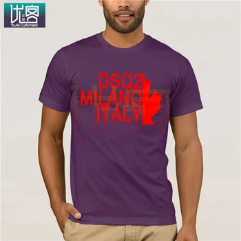 Novo DSQ2 MILANO ITALIJA Pismo Bombaža, Kratek Rokav T Shirt za Moške Poletne Kratek rokav t-shirt majica Cotton Tee Shirt Prisoten