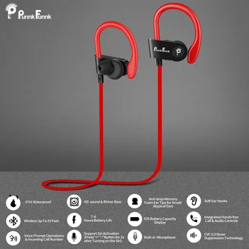 Bluetooth Slušalke Brezžične slušalke Bluetooth 5.0 Šport slušalke Nepremočljiva IPX4 Hrupa Preklic Globok Bas Stereo čepkov/Mic