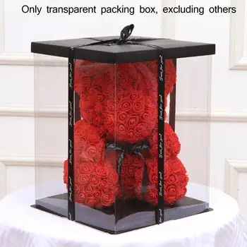 Božič, materinski dan, Obletnice, Valentinovo, Velika Pregledna Plastična Škatla Rose Nosi Cvet šatulji
