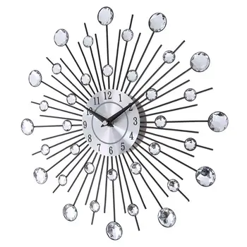 33 cm stare kovinske crystal stenska ura luksuzni diamond 3d velike moderne stenske ure design vozlišče doma dekor