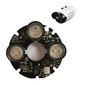 3 matrika IR led Spot Svetloba, Infrardeči 3 x IR LED odbor za CCTV kamere, night vision (5m premer)