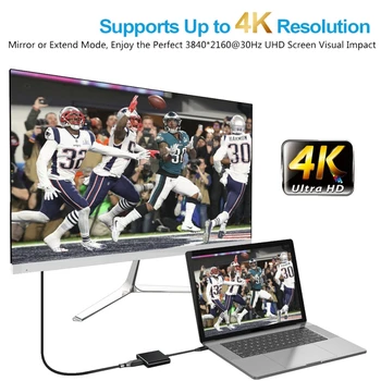 Tip C-HDMI Adapter Pretvornik USB 3.0 Polnjenje USB-C 3.1 Hub Adapter za Mac Air Pro Huawei Mate10 Samsung S8 Plus 4K