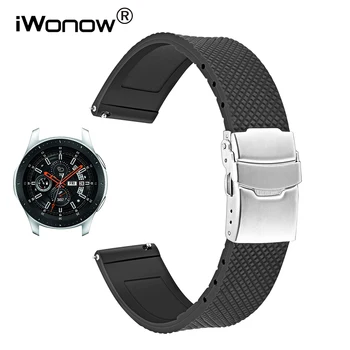 Prave Gume Watchband 20 mm 22 mm za Samsung Galaxy Watch 42mm 46mm SM-R810/R800 Hitro Sprostitev Band Smolo Trak Zapestja