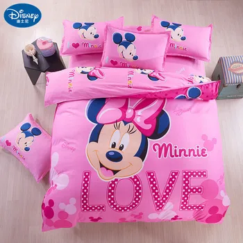 Minnie mouse Posteljnina Nabor Cover prevleke odeja mickey mouse risanka Otrok bedclothes posteljo nastavite Disney Domačega tekstilnega