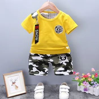 Otroci Obleke Poletje Priložnostne Prikrivanje Newborn Baby Boy Malčka Oblačila, ki Majica Vrhovi Hlače 2pcs/nastavi Bombaž Otrok Obleke