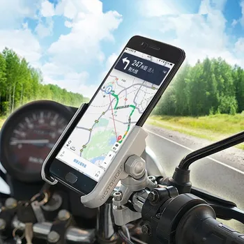Aluminij Zlitine Motocikel Držalo za Telefon Za iPhone Podporo Telefon Moto Imetnik GPS Kolo Nosilec Ročajev