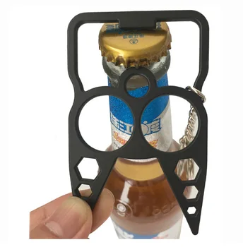 Ustvarjalne Multi-Funkcijo Kovinski Keychain Prostem Preživetje Steklenica Odpirač Vijak Ključ Okno Breaker Keyring Luštna Mačka Dodatki