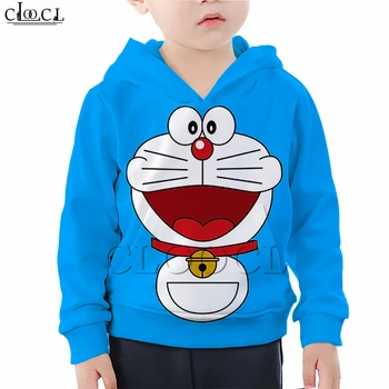 Otrok Baby Girl Obleke Risanka Doraemon Hoodie 3D Tiskanja Priložnostne Hči Majica Tinkerbell Baby Boy Malčka Šport Vrhovi