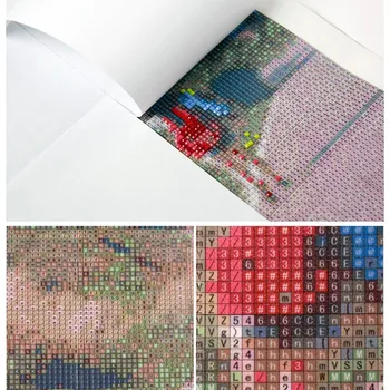 Celoten Kvadratni Vaja 5D DIY Diamond Slikarstvo Pisane grad Multi-picture Kombinacija Vezenine Mozaik Doma Dekor 5pcs gx