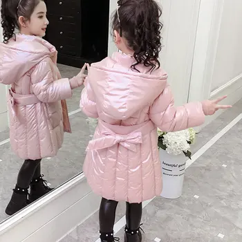 Otroci 's Oblačila Dekleta Bombaž-oblazinjena Zimski Plašč Barva Pasu Pasu Suknjič Princesa Dekleta Klasične Snowsuits Parka