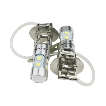 ANGRONG 2x H3 10 SMD Super White Xenon LED Žarometi Luči za Meglo Žarnica Svetilka motorno kolo Avto Led Luči